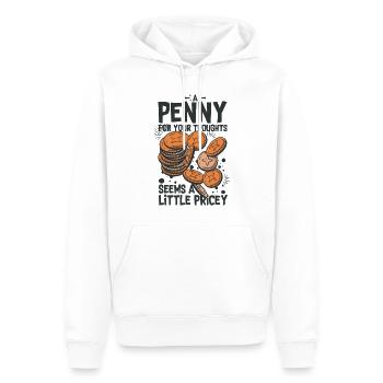 Nouveauté Penny pour vos pensées Sarcastique - Sweat à capuche Premium bio Homme - blanc - Devant - Nico (187cm)
