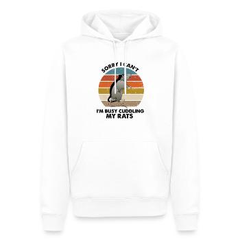 Humorvoll Beschäftigt Kuscheln Meine Ratten Tiere Thema - Männer Premium Bio Hoodie - Weiß - Vorne - Nico (187cm)