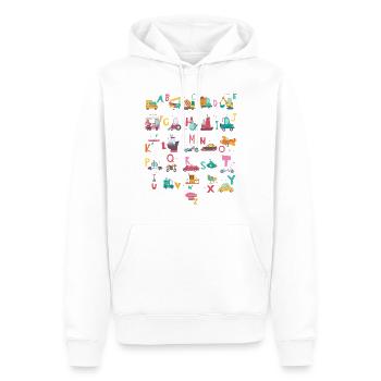 Ambulance Excavator Hélicoptère Camion Véhicules ABC - Sweat à capuche Premium bio Homme - blanc - Devant - Nico (187cm)