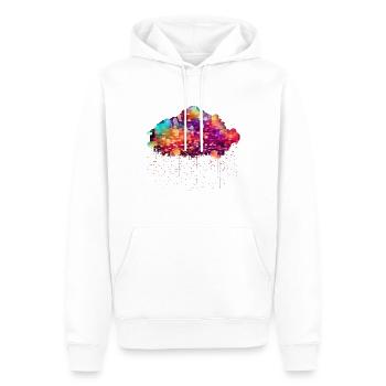 Cloud Computing Cyberpunk Entwickler IT Computer - Männer Premium Bio Hoodie - Weiß - Vorne - Nico (187cm)