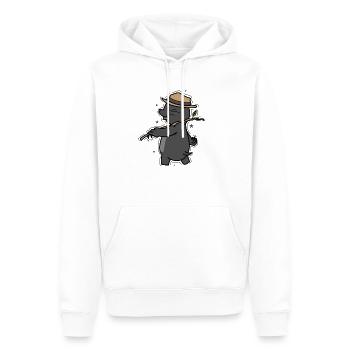 Maulwurf Tier Erdhügel - Männer Premium Bio Hoodie - Weiß - Vorne - Nico (187cm)