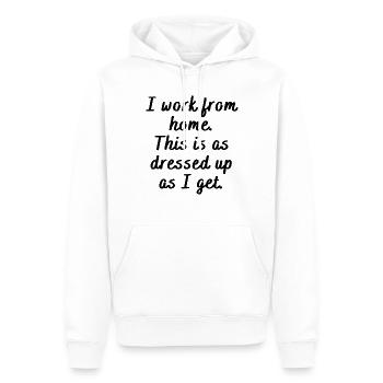Drôle de dire travailleur de la maison hommes femmes robe bâillon - Sweat à capuche Premium bio Homme - blanc - Devant - Nico (187cm)