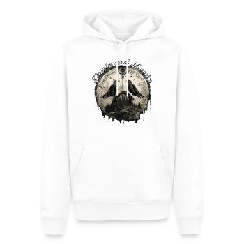 Le design viking de Hugin & Munin Raven Odin - Sweat à capuche Premium bio Homme - blanc - Devant - Nico (187cm)
