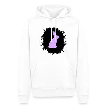 splatter hase - Männer Premium Bio Hoodie - Weiß - Vorne - Nico (187cm)
