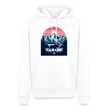 Canada 23 - Sweat à capuche Premium bio Homme - blanc - Devant - Nico (187cm)