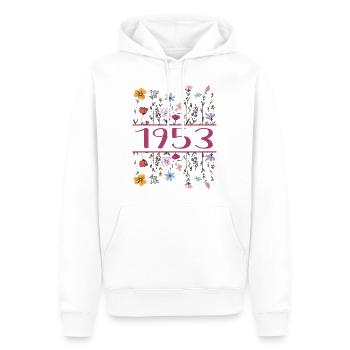 1953 Legendär Seit 1953 Geburtstag 1953 Frauen - Männer Premium Bio Hoodie - Weiß - Vorne - Nico (187cm)