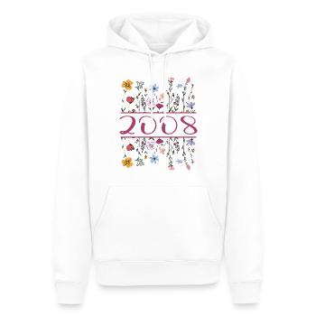 2008 Legendär Seit 2008 Geburtstag 2008 Frauen - Männer Premium Bio Hoodie - Weiß - Vorne - Nico (187cm)