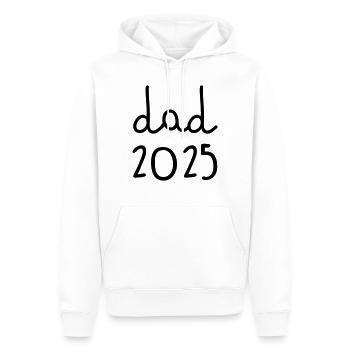 Dad 2025 - Männer Premium Bio Hoodie - Weiß - Vorne - Nico (187cm)