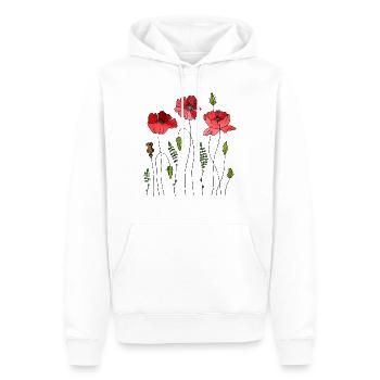 Fleur - Sweat à capuche Premium bio Homme - blanc - Devant - Nico (187cm)