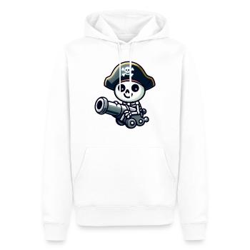 Crâne Pirate - Trésor Squelette - Sweat à capuche Premium bio Homme - blanc - Devant - Nico (187cm)
