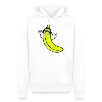 Lustige DJ Banane Obst Sonnenbrille Party Musik - Männer Premium Bio Hoodie - Weiß - Vorne - Nico (187cm)
