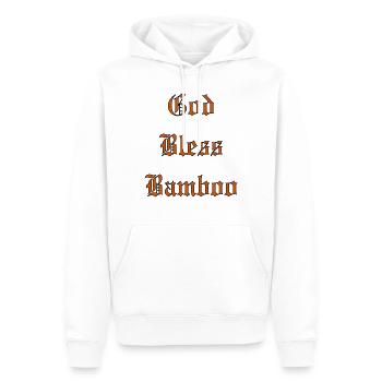 GodBlessBamboo - Men’s Premium Organic Hoodie - white - Front - Nico (187cm)