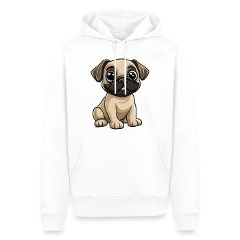 Bullmastiff Chien Bande dessinée Mignon - Sweat à capuche Premium bio Homme - blanc - Devant - Nico (187cm)