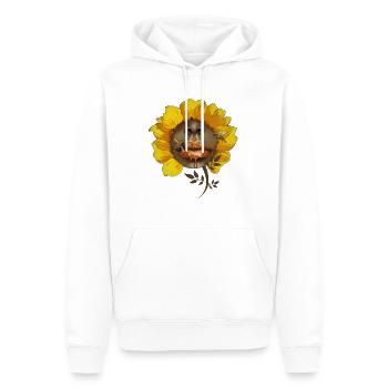 le miel et les abeilles - Sweat à capuche Premium bio Homme - blanc - Devant - Nico (187cm)