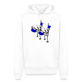 Two drummers - Men’s Premium Organic Hoodie - white - Front - Nico (187cm)