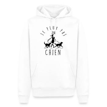 I can't, I have dogs. - Men’s Premium Organic Hoodie - white - Front - Nico (187cm)