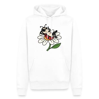 Cool Ladybug on Daisy - Men’s Premium Organic Hoodie - white - Front - Nico (187cm)