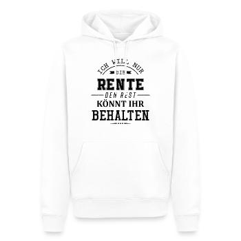 Décision sur les régimes de retraite - Sweat à capuche Premium bio Homme - blanc - Devant - Nico (187cm)