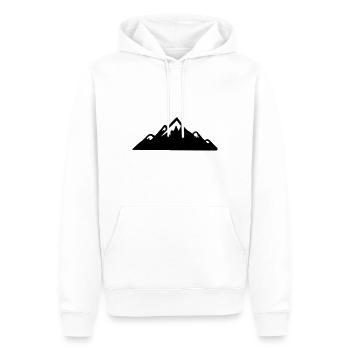 Berge Berg Gebirge Mountain 05 Zeichenfläche 6 - Männer Premium Bio Hoodie - Weiß - Vorne - Nico (187cm)