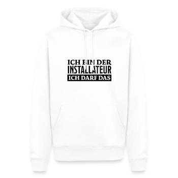 Installateur Spruch Heizung Installateur Geschenk - Männer Premium Bio Hoodie - Weiß - Vorne - Nico (187cm)