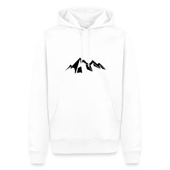 Berge Berg Gebirge Mountain 15 Zeichenfläche 16 - Männer Premium Bio Hoodie - Weiß - Vorne - Nico (187cm)