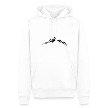 Berge Berg Gebirge Mountain 18 Zeichenfläche 19 - Männer Premium Bio Hoodie - Weiß - Vorne - Nico (187cm)
