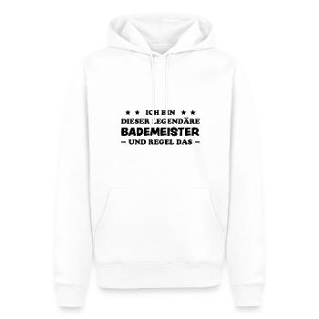 Bademeister Beruf Lustiger Spruch Freibad Geschenk - Männer Premium Bio Hoodie - Weiß - Vorne - Nico (187cm)