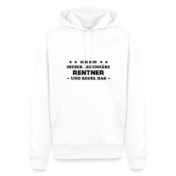 Rentner Lustiger Spruch Rente Ruhestand Geschenk - Männer Premium Bio Hoodie - Weiß - Vorne - Nico (187cm)