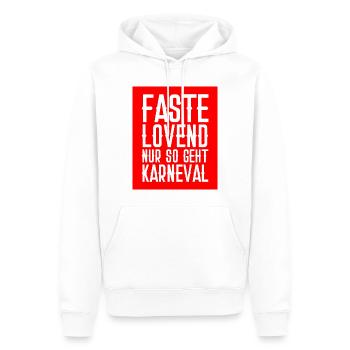 Fastelovend - so geht Karneval Kostüm Köln Alaaf - Männer Premium Bio Hoodie - Weiß - Vorne - Nico (187cm)