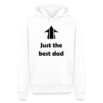Tout simplement le meilleur père - Sweat à capuche Premium bio Homme - blanc - Devant - Nico (187cm)