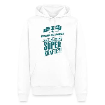 Superpower Rechtsanwaltsfachangestellte - Beruf - Männer Premium Bio Hoodie - Weiß - Vorne - Nico (187cm)