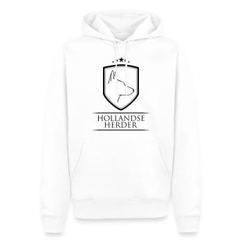 HOLLANDSE HERDER WAPPEN - Männer Premium Bio Hoodie - Weiß - Vorne - Nico (187cm)