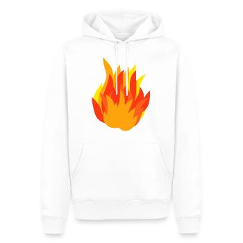 Flame de feu de feu, idée cadeau - Sweat à capuche Premium bio Homme - blanc - Devant - Nico (187cm)