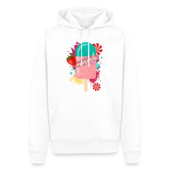 Sommer Eis am Stil - Männer Premium Bio Hoodie - Weiß - Vorne - Nico (187cm)