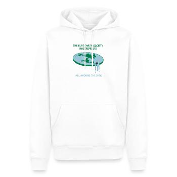 PLAT DE TERRE ! DRÔLE DE CADEAU - Sweat à capuche Premium bio Homme - blanc - Devant - Nico (187cm)