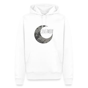 Mond - Männer Premium Bio Hoodie - Weiß - Vorne - Nico (187cm)