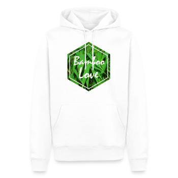 Bamboo Love Bambus Liebe - Männer Premium Bio Hoodie - Weiß - Vorne - Nico (187cm)