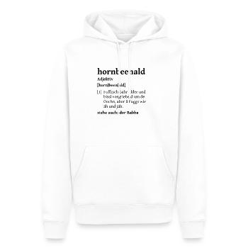 Rentner Alt sächsisch Sachsen Lexikon Spruch Shirt - Männer Premium Bio Hoodie - Weiß - Vorne - Nico (187cm)