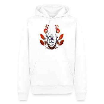Spring beginning flower - Men’s Premium Organic Hoodie - white - Front - Nico (187cm)