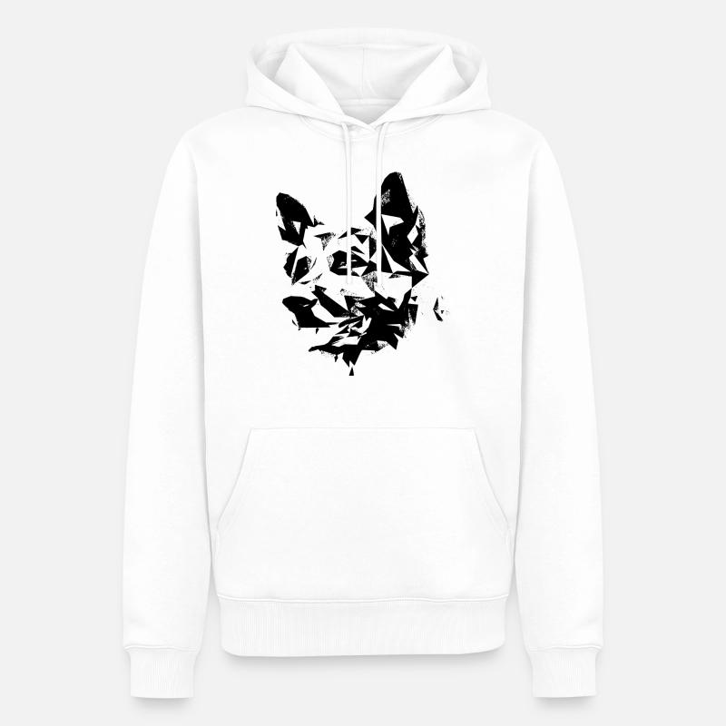Schäferhund - Männer Premium Bio Hoodie - Weiß