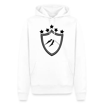 Ski,Ski fahren,Skiing,Apres ski,freeski,freeskiing - Männer Premium Bio Hoodie - Weiß - Vorne - Nico (187cm)
