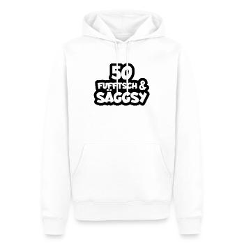 50. Geburtstag sexy Sachsen Shirt auf sächsisch - Männer Premium Bio Hoodie - Weiß - Vorne - Nico (187cm)