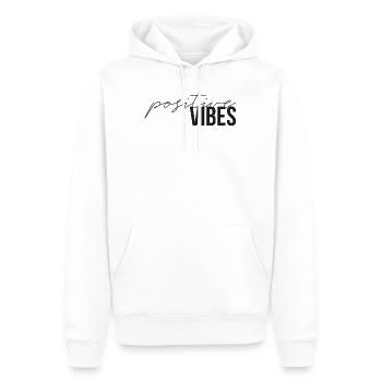 Positive Schwingungen modernes Geschenk - Männer Premium Bio Hoodie - Weiß - Vorne - Nico (187cm)