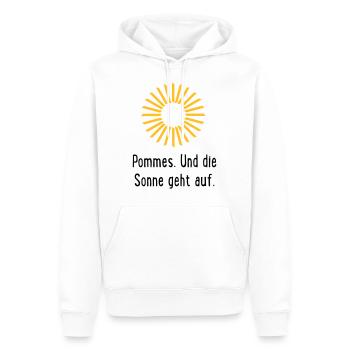 Frites - Sweat à capuche Premium bio Homme - blanc - Devant - Nico (187cm)