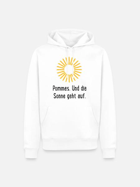 Frites - Sweat à capuche Premium bio Homme - blanc