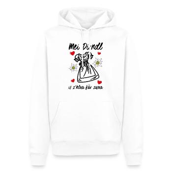 Mei Dirndl Is Z Kloa Pour Zwoa Wiesn - Sweat à capuche Premium bio Homme - blanc - Devant - Nico (187cm)
