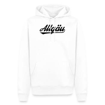 Allgäu - Männer Premium Bio Hoodie - Weiß - Vorne - Nico (187cm)