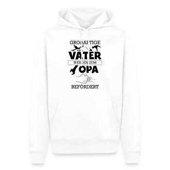 Grand papa grand-père - Sweat à capuche Premium bio Homme - blanc - Devant - Nico (187cm)