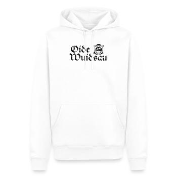Oide Wuidsau für Skifahrer aus Bayern auf bayrisch - Männer Premium Bio Hoodie - Weiß - Vorne - Nico (187cm)