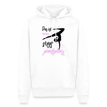 Das Ist Mein Handstand Shirt - Männer Premium Bio Hoodie - Weiß - Vorne - Nico (187cm)